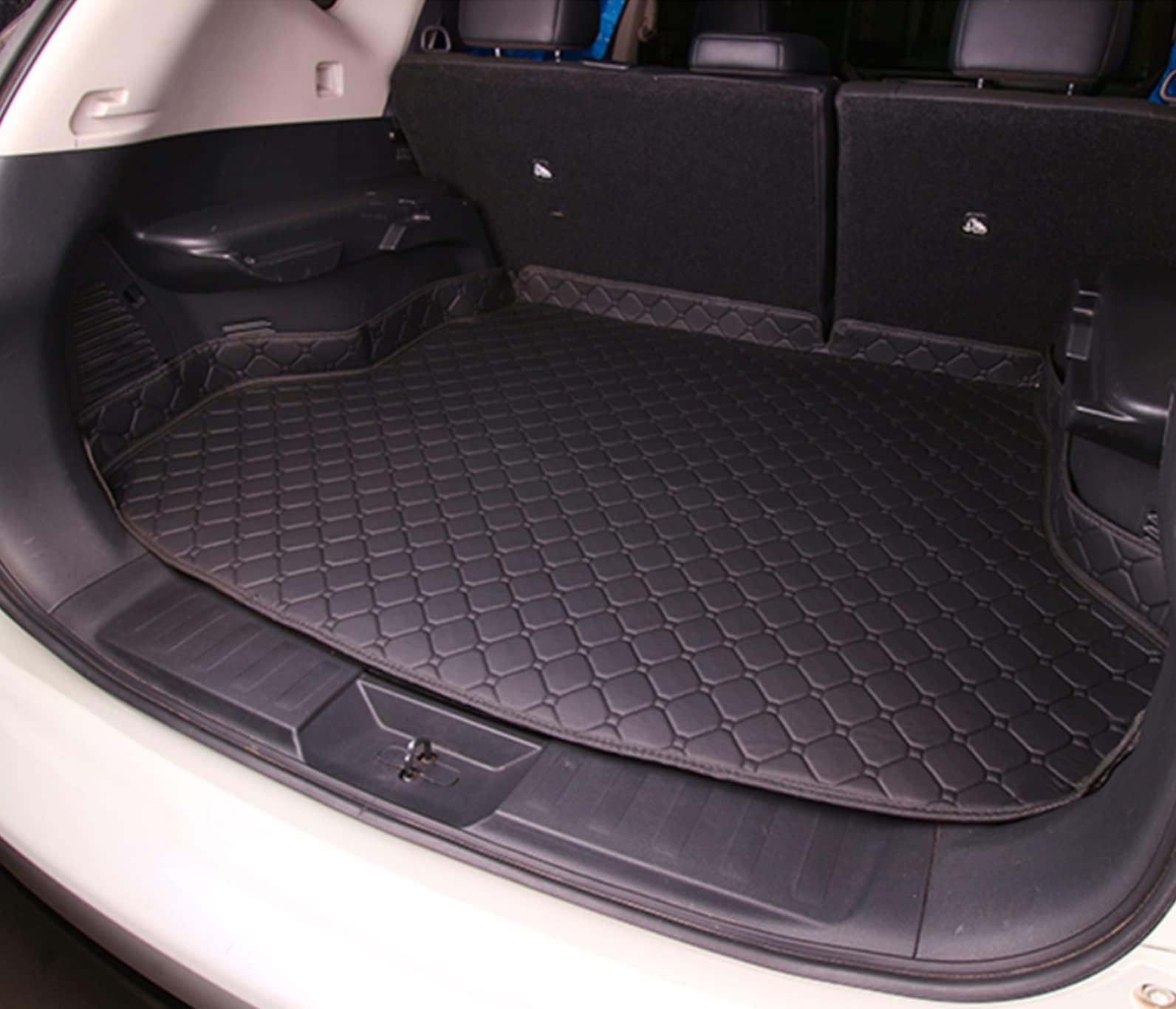 Boot Mat for Hyundai ix20 ix25 ix35,Leather Boot Liner,Car Protection Interior High Side,Black-B
