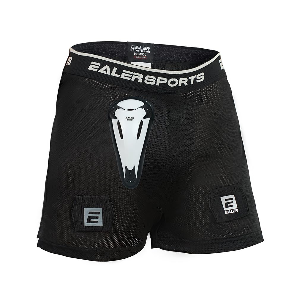 HSM500 Men’s Snug Hockey Shorts Supporter, Core Mesh Jock Hockey Shorts Jock Pants with BioFlex Cup Included