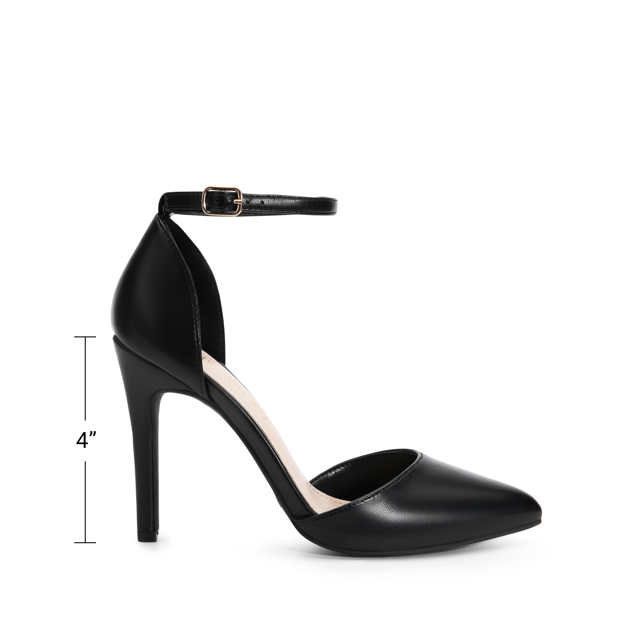 DREAM PAIRS Scarpe con Tacco a Spillo da Sposa, Punta Cinturino alla Caviglia Tacco Alto Scarpe per Festa