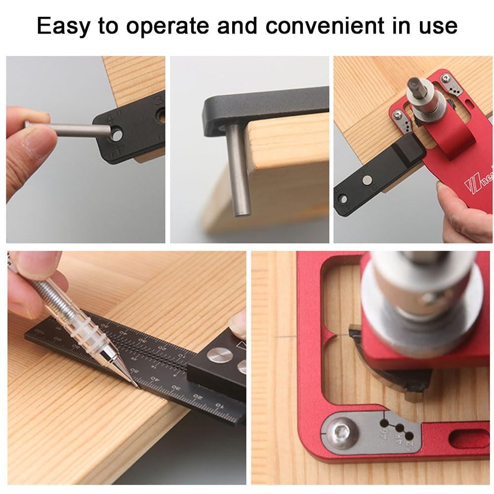 Irfora Utensile per trapano a cerniera da 35 mm, perforatore a cerniera, lavorazione del legno, guida per foratura, localizzatore con dispositivo, apertura a foro in metallo