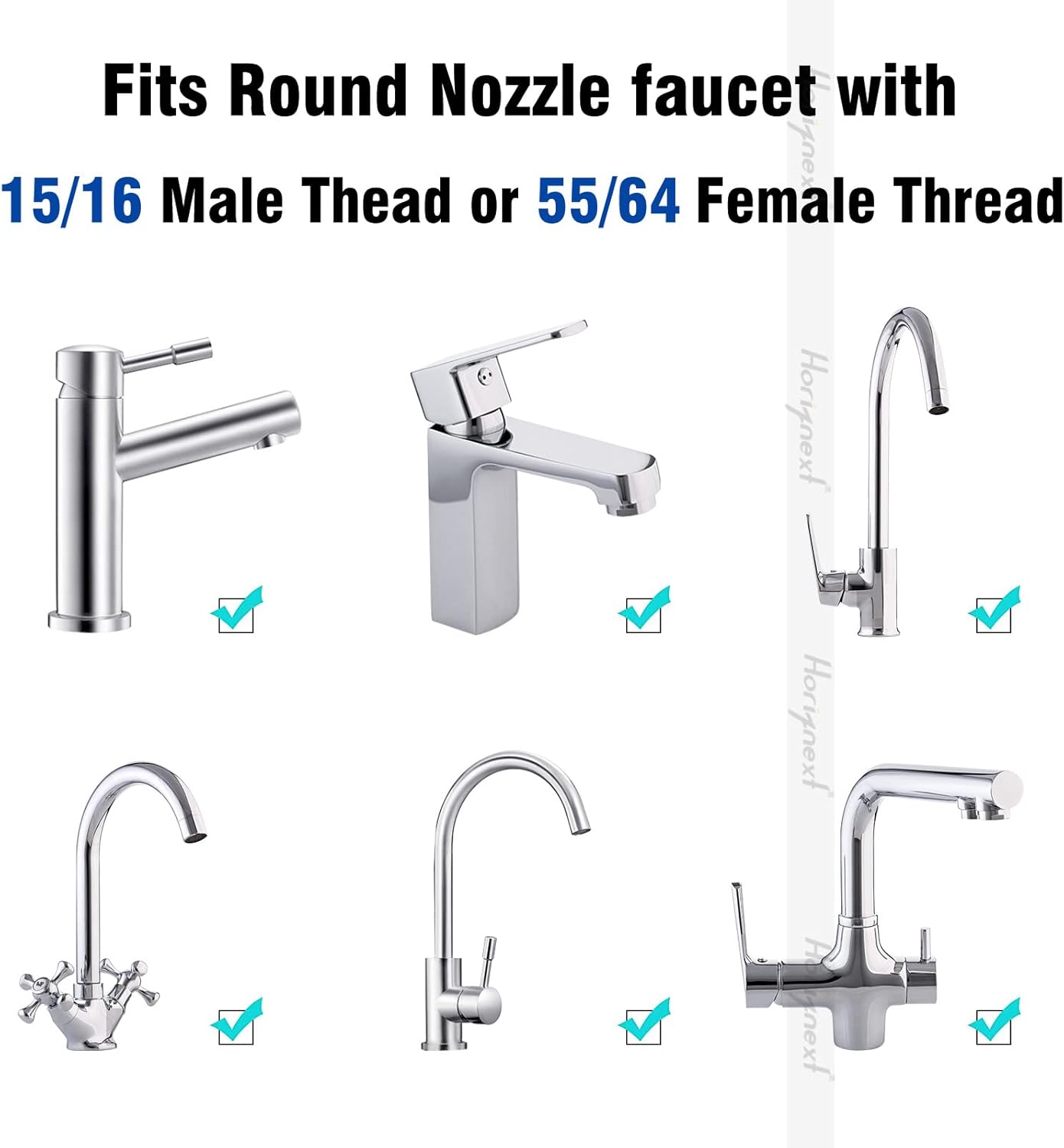 high pressure portable 360° swivel faucet nozzle rotate replacement part, kitchen aerator sprayer attachments for home sink water filter