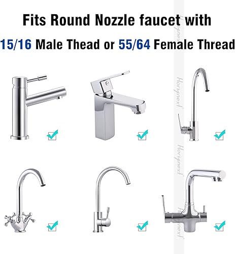 Miniatura 5 de La boquilla de grifo giratoria de 360  portátil de alta presión gira la pieza de repuesto, accesorios de rociador de aireador de cocina para el