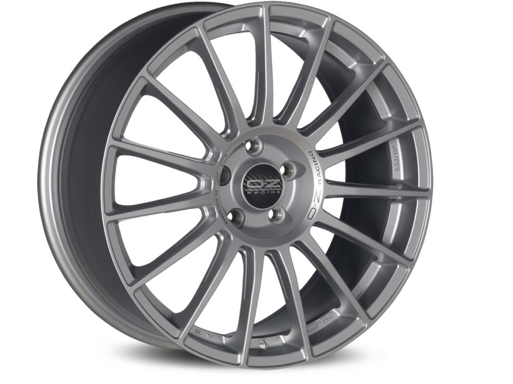 oz Superturismo lm argento opaco nero Lettering 9 x 21 ET30 5 x 112 foro mozzo 79 cerchi in lega