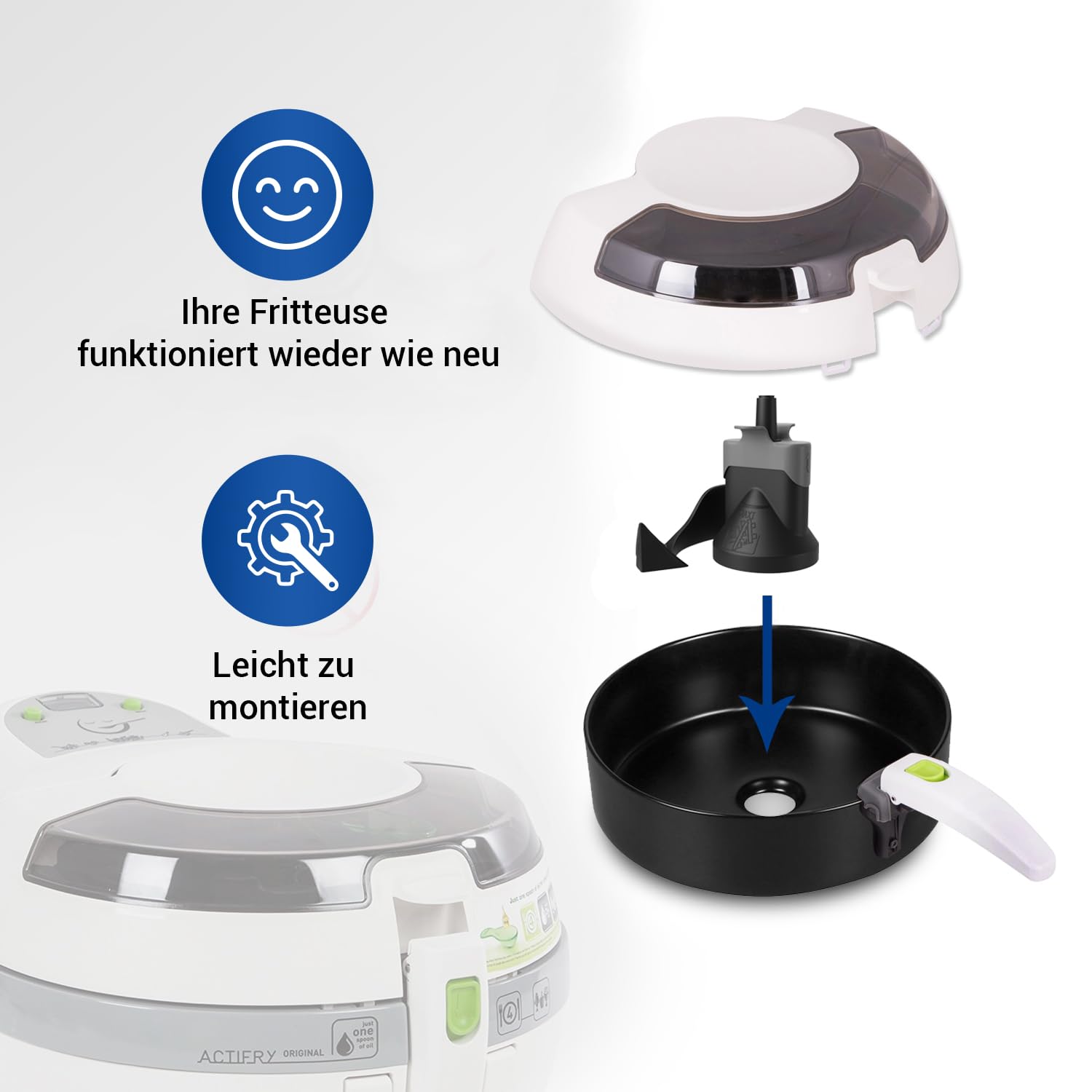 VIOKS Mieszadło do Frytkownicy Actifry Tefal FZ70, FZ71, GH80, AL80, AG71/ Zamiennik modelu Tefal Actifry SS-990596
