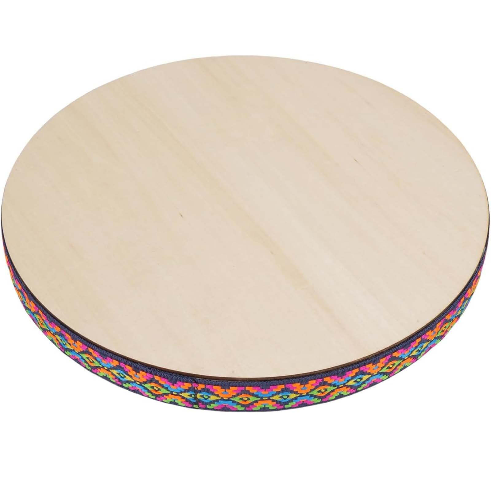 Tamburo oceanico in Legno, Disco per la Pioggia, Tamburo con Suono di ruscello da 12 Pollici, Tamburo oceanico in Legno massello, 30 x 3,5 cm, Strumento a percussione Etnico per co