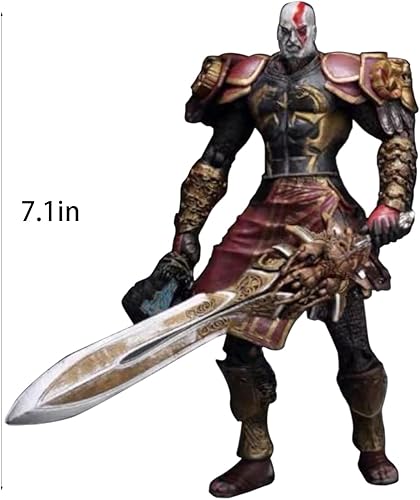 Miniatura 3 de God War - Figura de acción - Kratos, 7 pulgadas (boca abierta God War), el mejor regalo