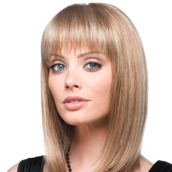 Buy Emmor Natural Blonde Human Hair Blend Wigs for Women and Lady ,Shoulder Length Bob Wig Blend