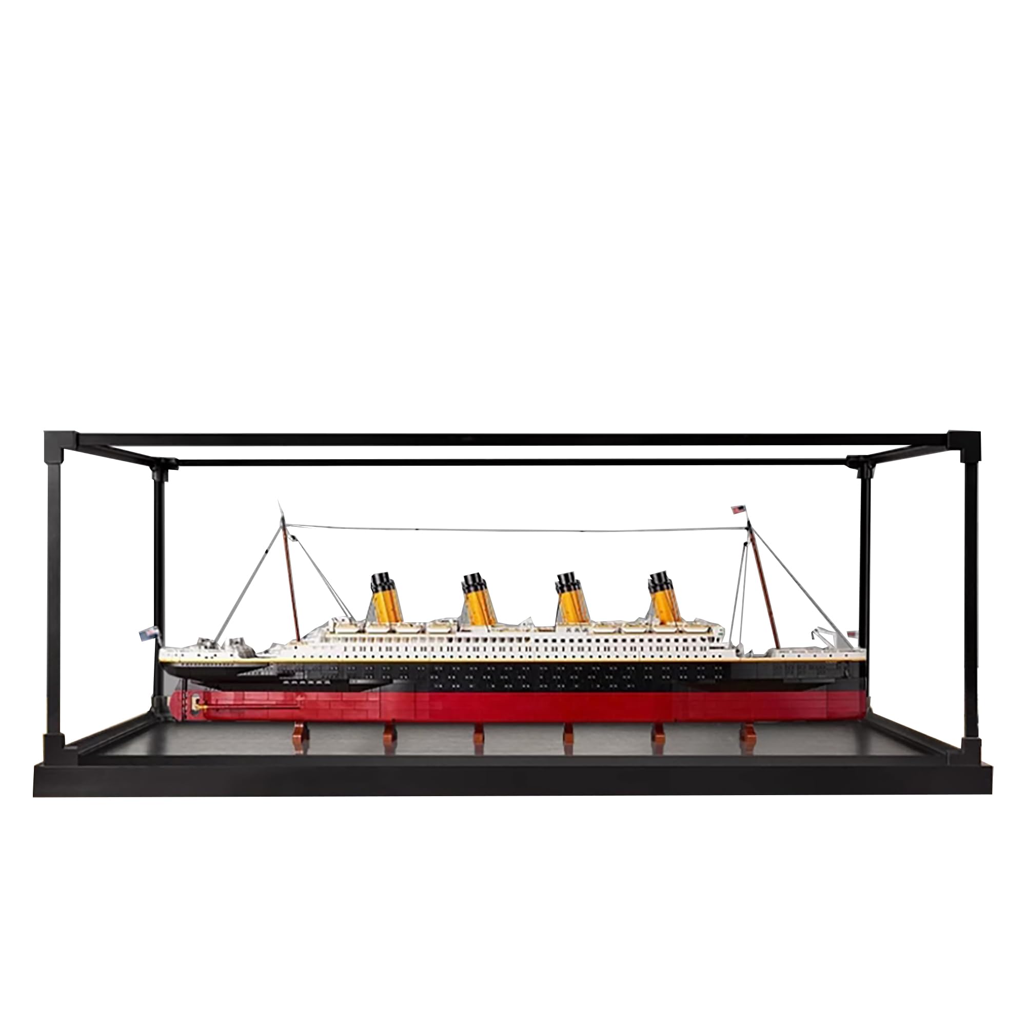 Acrylic Display Case for Lego 10294 Titanic Model, 3mm Dustproof Display Box, Display Case Compatible with Lego 10294 (Model Not Included) (Transparent Build 3MM A)
