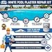 Pool Patch White Plaster Repair Kit 1.5 lb - Easy to Mix and Fast to Use Formula - Perfect for Patch Work - Waterproof, Quick-Drying, Extra Strong Bond - (coverage: approx. 3/4 sq. ft.)