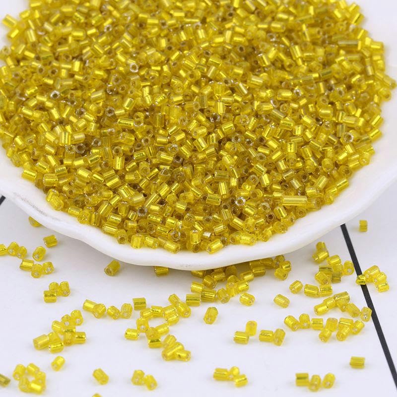 40000 PZ 3 * 2mm Rosa Rossa Perline di Vetro per La Creazione di Gioielli Perline Pony Perline di Riso Mini Perline per Braccialetti Fai da Te Orecchino Artigianale Tubo Fai da Te