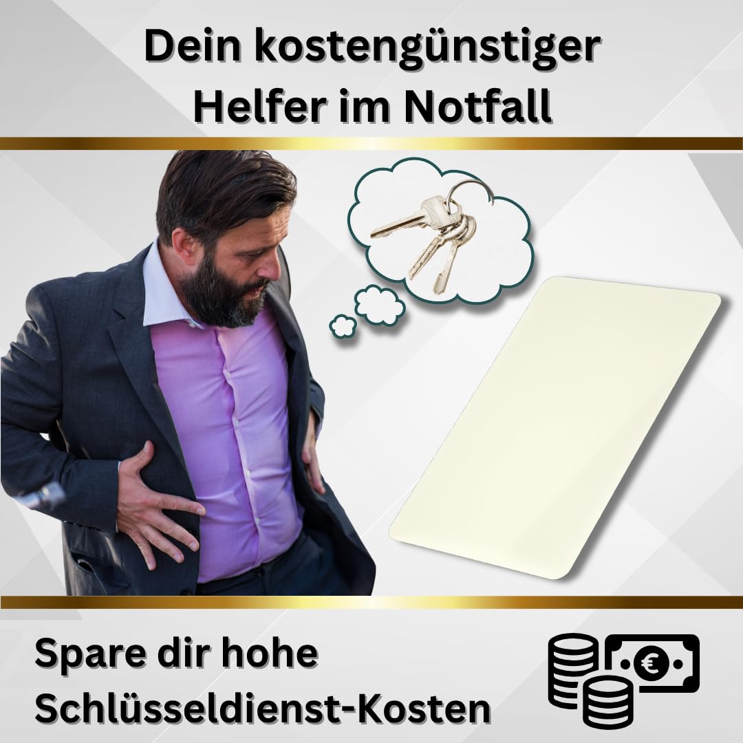 Türfallen-Öffnungskarte 0,35 mm | Öffnet jede Tür mit Falle | Plastik-Karten Tür-Schloss-Öffner | Profi-Qualität • Made in Germany • inkl. PDF-Anleitung