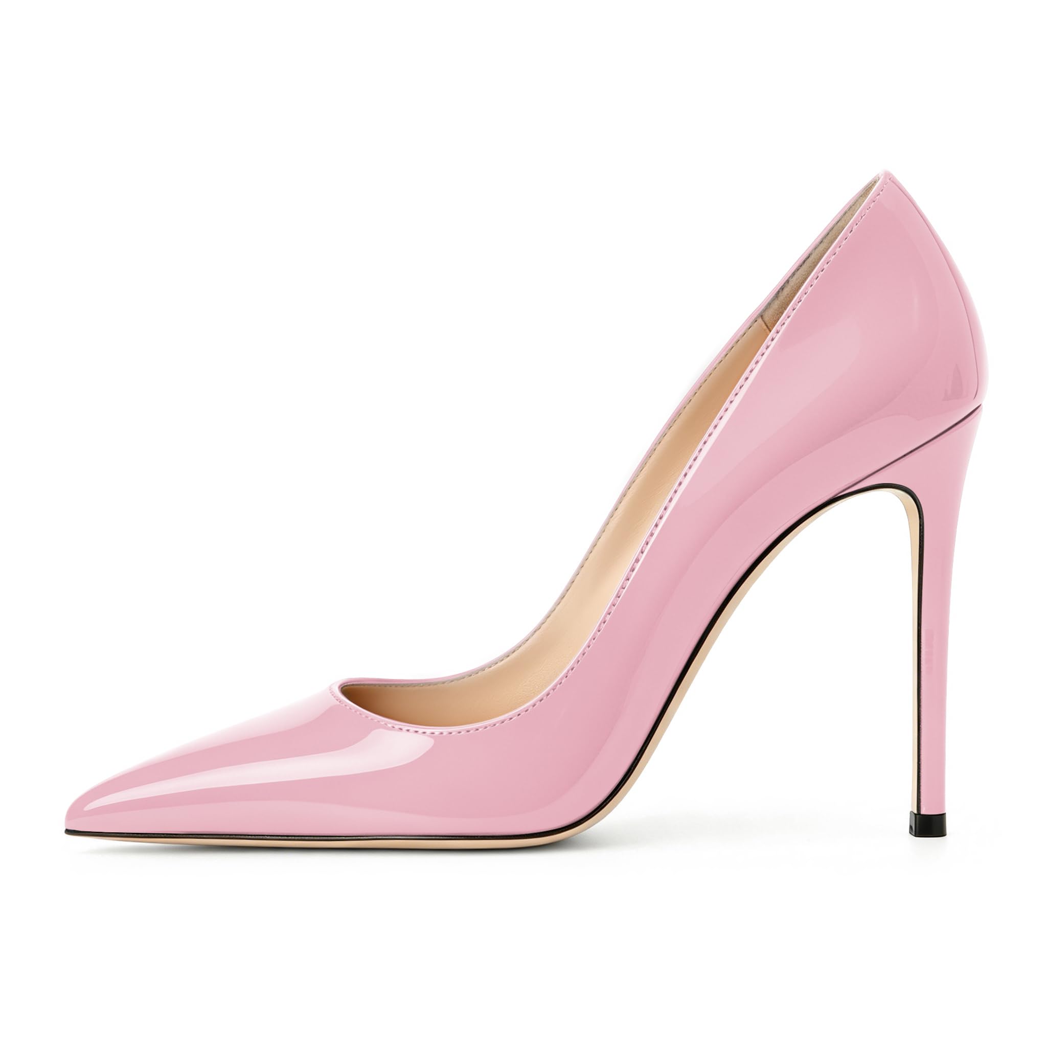 EDEFS Décolleté Donna in Pelle con Tacco a Spillo 10 cm Scarpe Eleganti a Punta Affusolata per Ufficio e Occasioni Formali