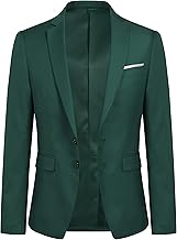 YOUTHUP Blazer Homme Slim Fit Formel avec Deux Boutons Classqiue Veste Couleur Unie Mariage d'affaires Bal