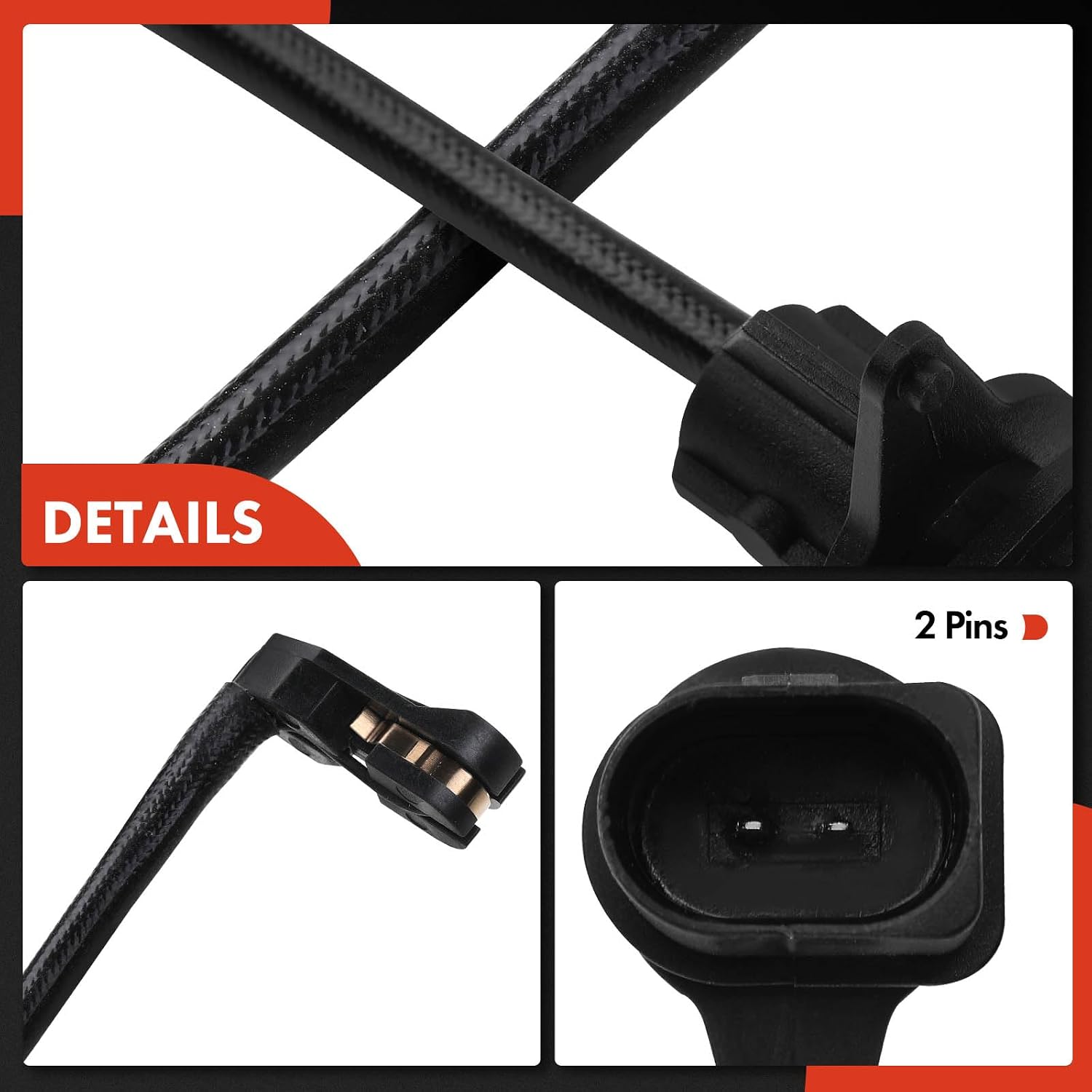 A-Premium Front Disc Brake Pad Wear Sensors Compatible with Audi A6/A6 Quattro/A7 Quattro 2012-2018, A8 Quattro 2010-2017, Q5 2013-2016, S6/S7 2013-2018, S8 2013-2017, SQ52014-2017, 2-PC Set