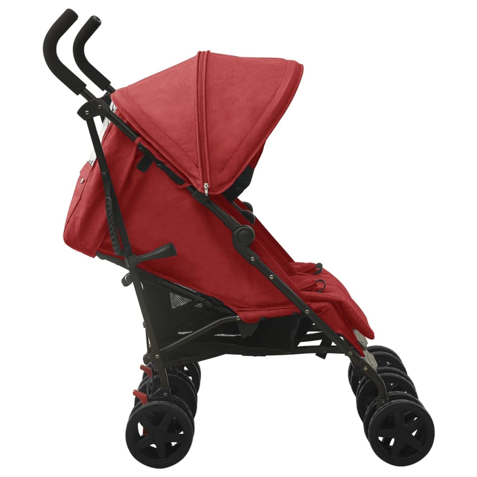 Passeggino Gemellare in Acciaio Rosso,Bebè e Bimbi,Trasporto Bebè,Passeggini-10239
