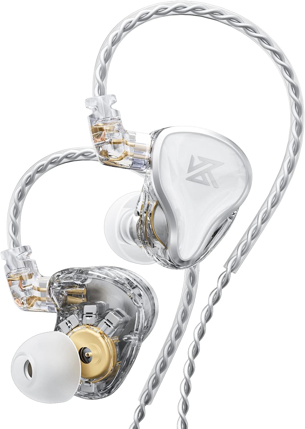 Linsoul X KZ AS10 Pro 5BA Ecouteurs Filaires, écouteurs Intra-Auriculaires Hi-FI Avec Plaque Frontale En Polygone Miroir, Câble Détachable Encastré