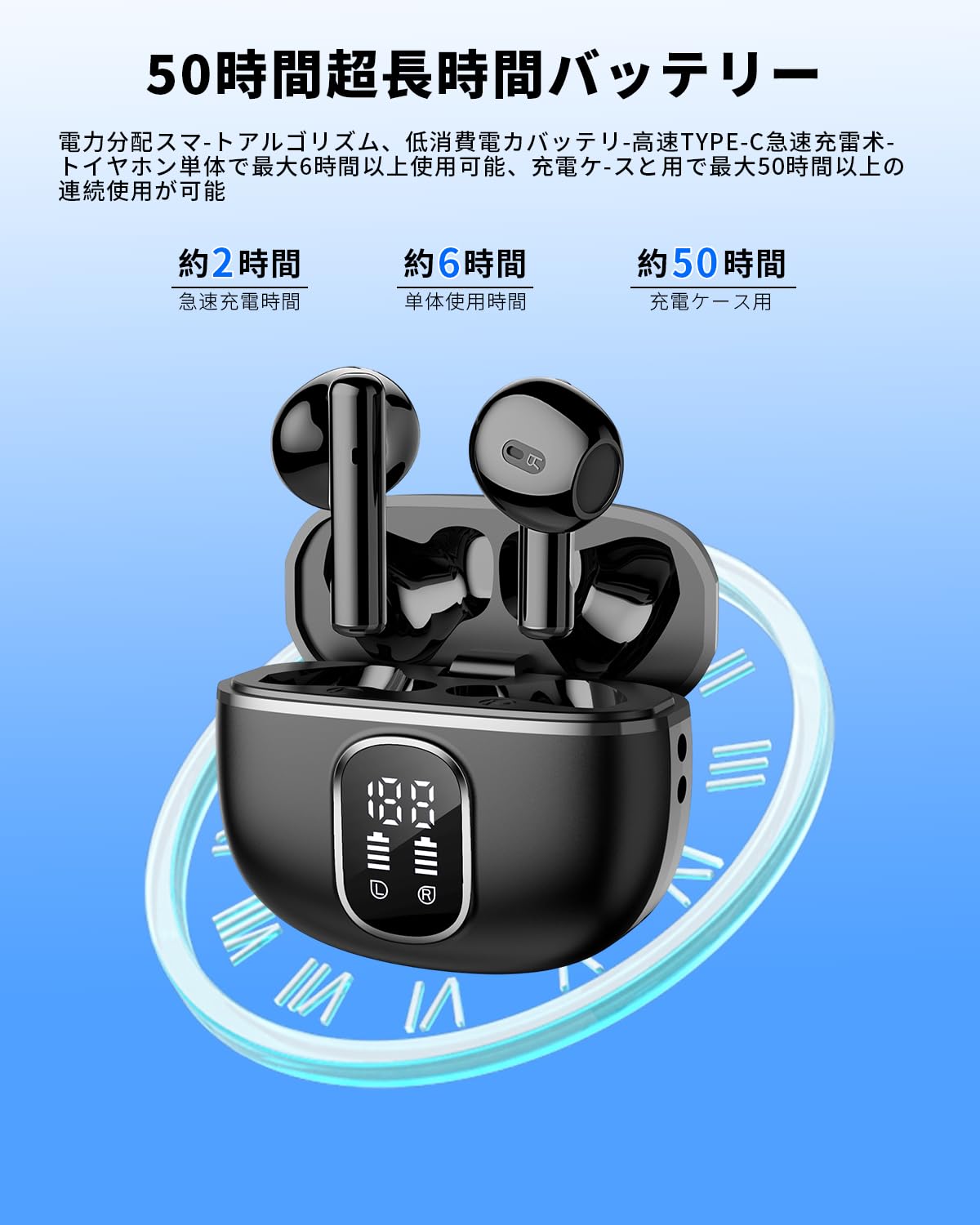 AI内蔵次世代ワイヤレスイヤホン⭐︎ Amazon.co.jp: イヤホン Bluetooth ワイヤレスイヤホン AIスマートENC
