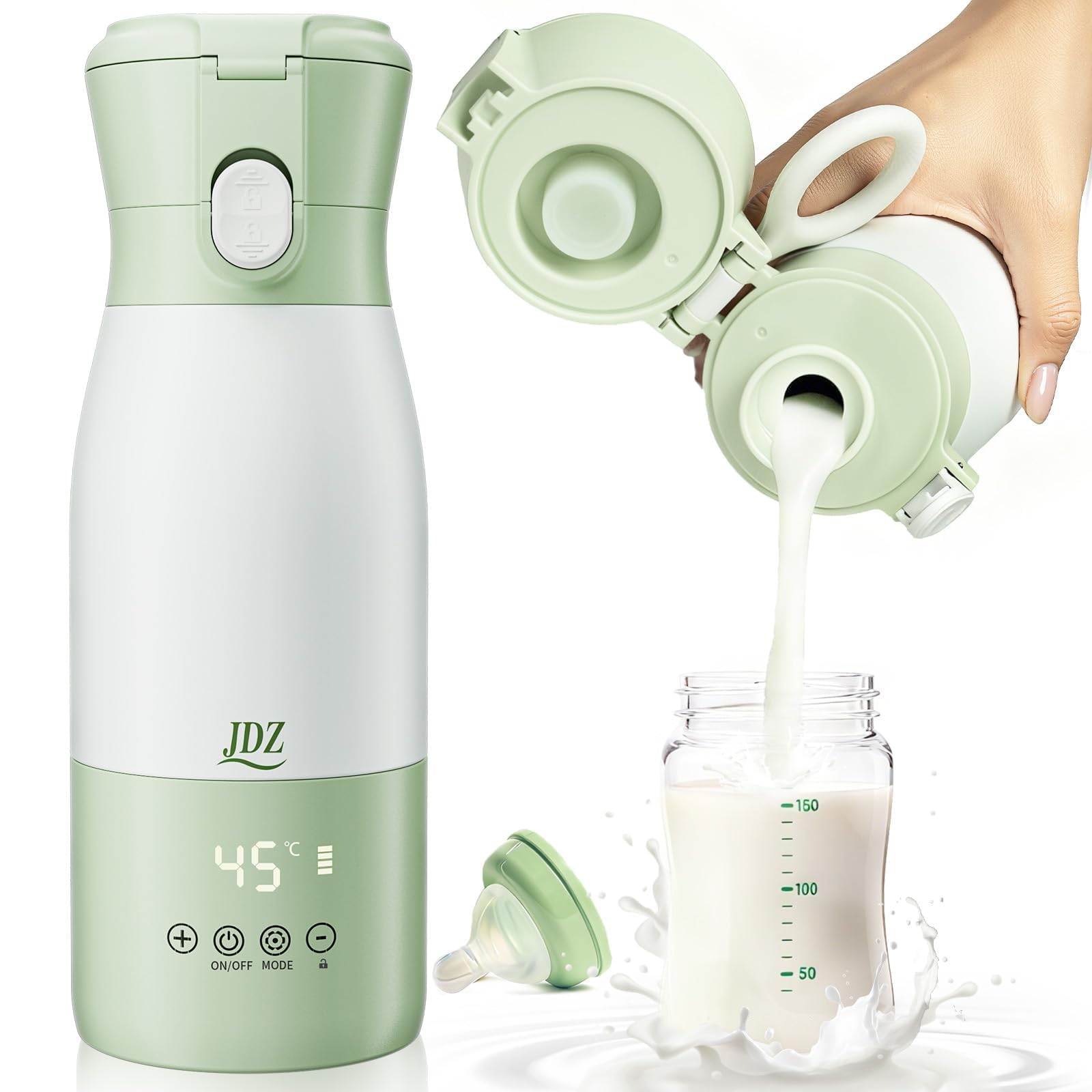 Scaldabiberon Portatile 500ml, JDZ Scalda Biberon Neonato Portatile