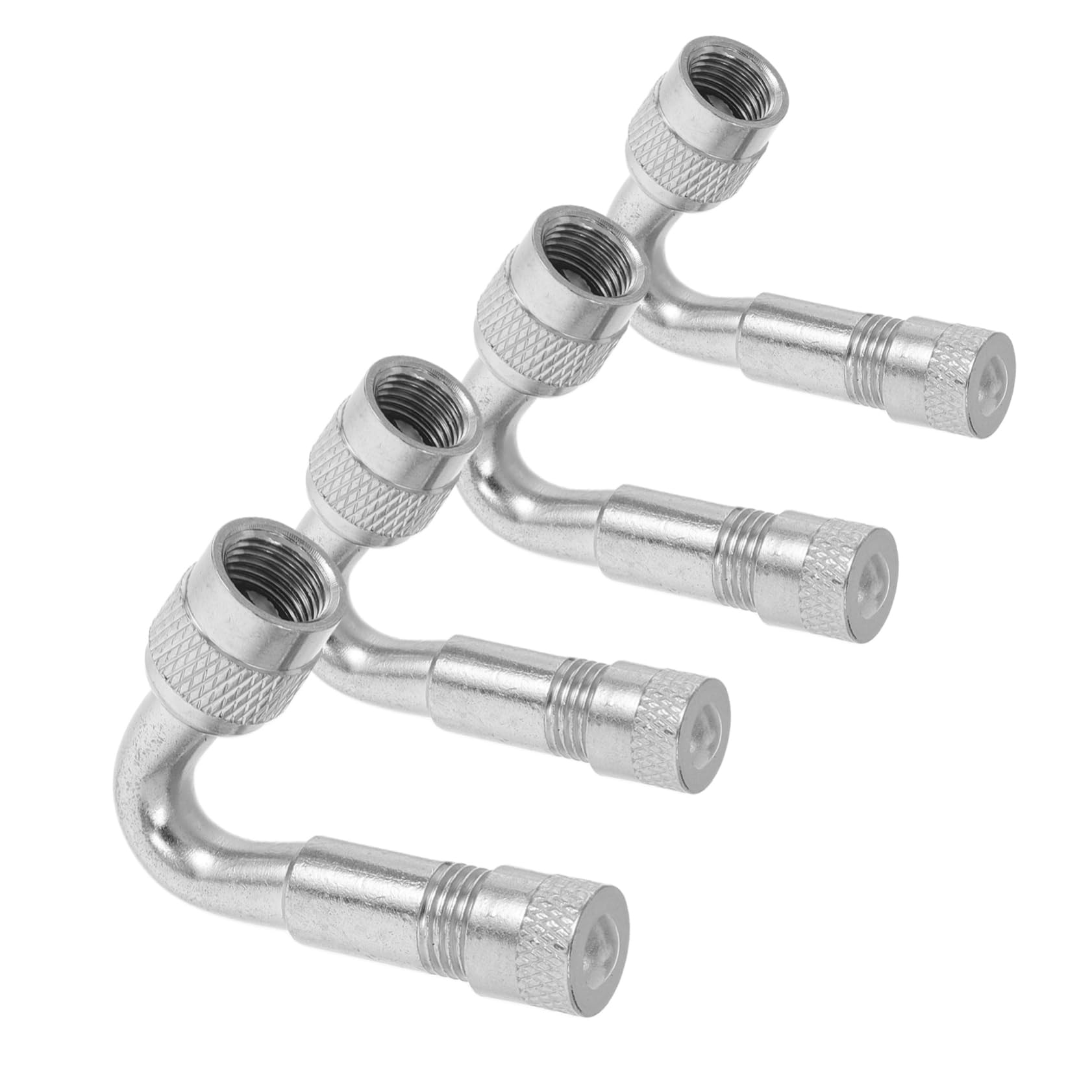 KOMBIUDA 4pcs Valve Extension Rod Tire Valve Extension Tool Tire Valve Stem Extender Tire Valve Extension Valve Extender Universal Valve Stem Extension Tire Inflator Extension Silver Copper