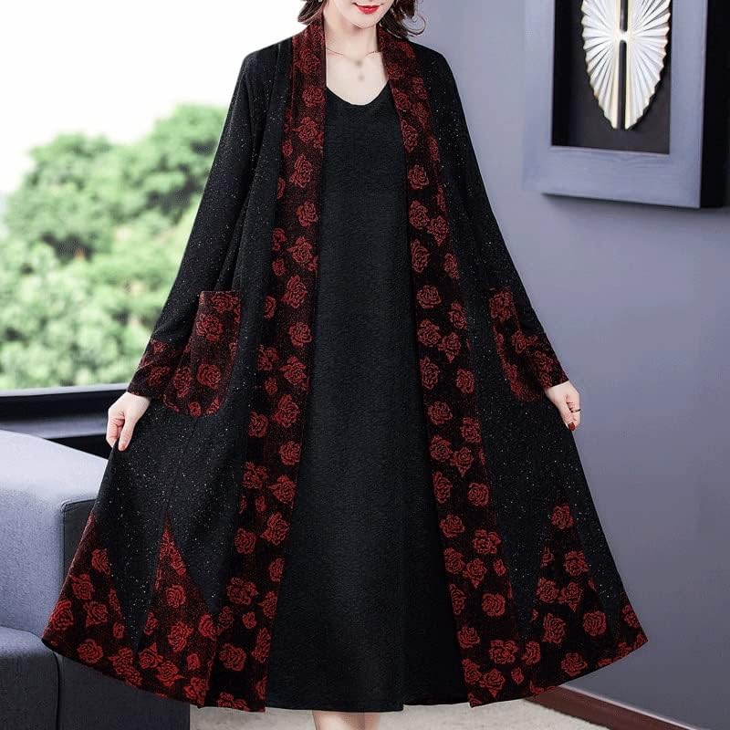 [WOLEN] SMEJS ツーピース 春秋 レディース オーバーサイズ ドレス 中高年女性向け