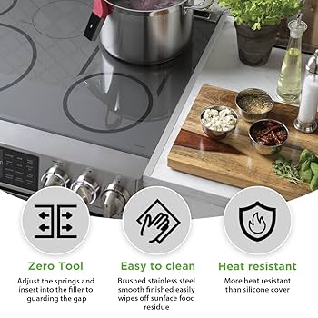 Stove Gap Filler Stove Gap Covers Stainless Steel, 2 Pack Easy Retractable Length 13.8" To 27.5 Home Depot