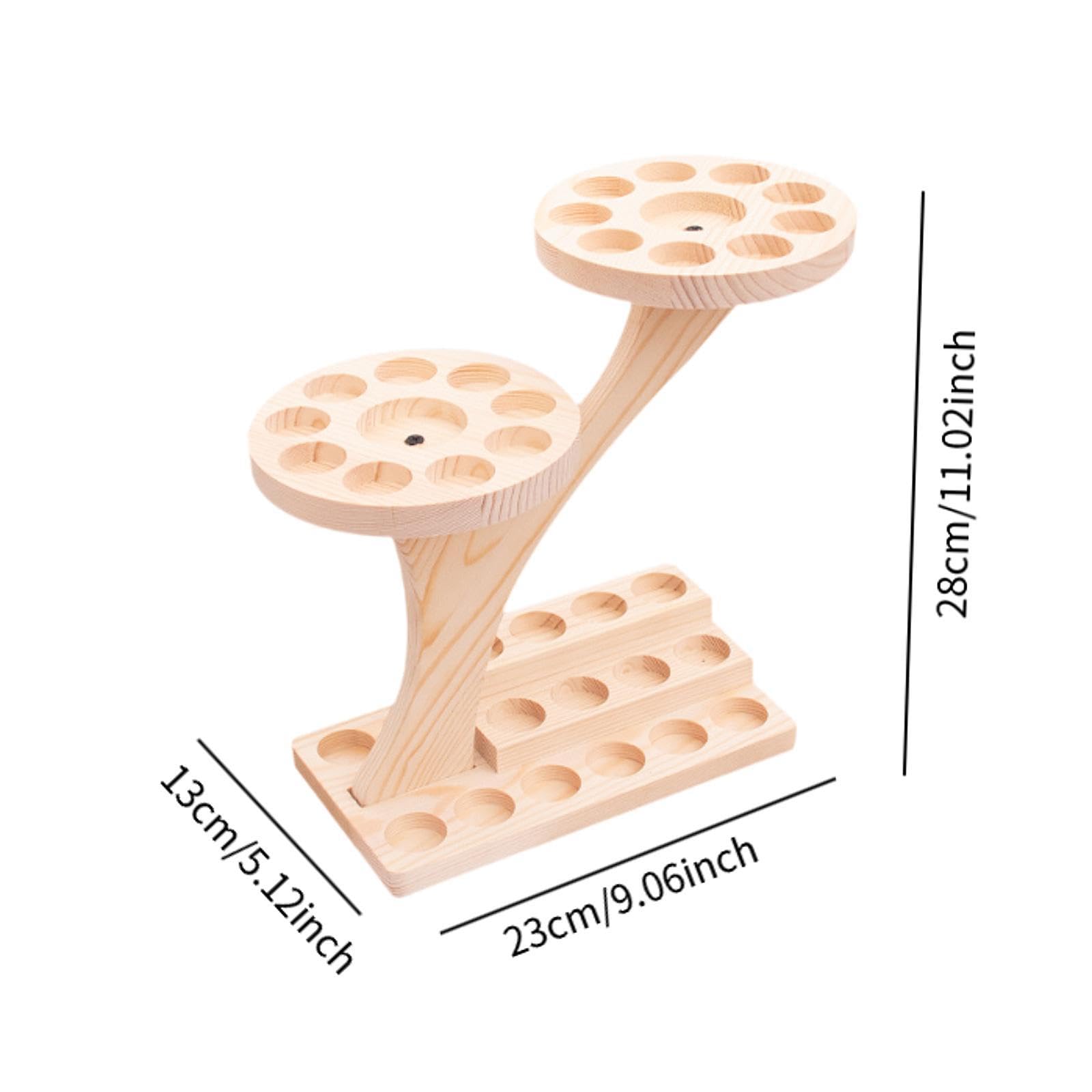 Supporto in Legno per Essenziali, Organizer per Cosmetici E Aromi, Espositore per Oli Essenziali.