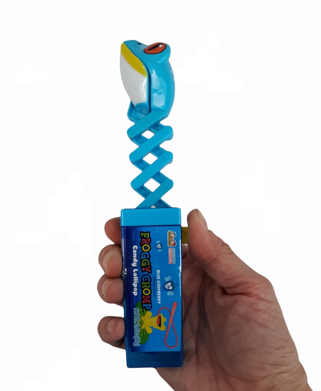 Kidsmania Froggy Chomp Novelty Candy .60 Ounce Lollipop, Blue Raspberry, Strawberry and Green Apple (6)