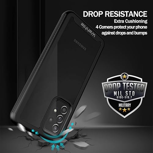 Miniatura 2 de wahhle Compatible con Samsung A53 5G, protector de pantalla integrado de cuerpo completo, a prueba de golpes, ajuste delgado, funda protectora para