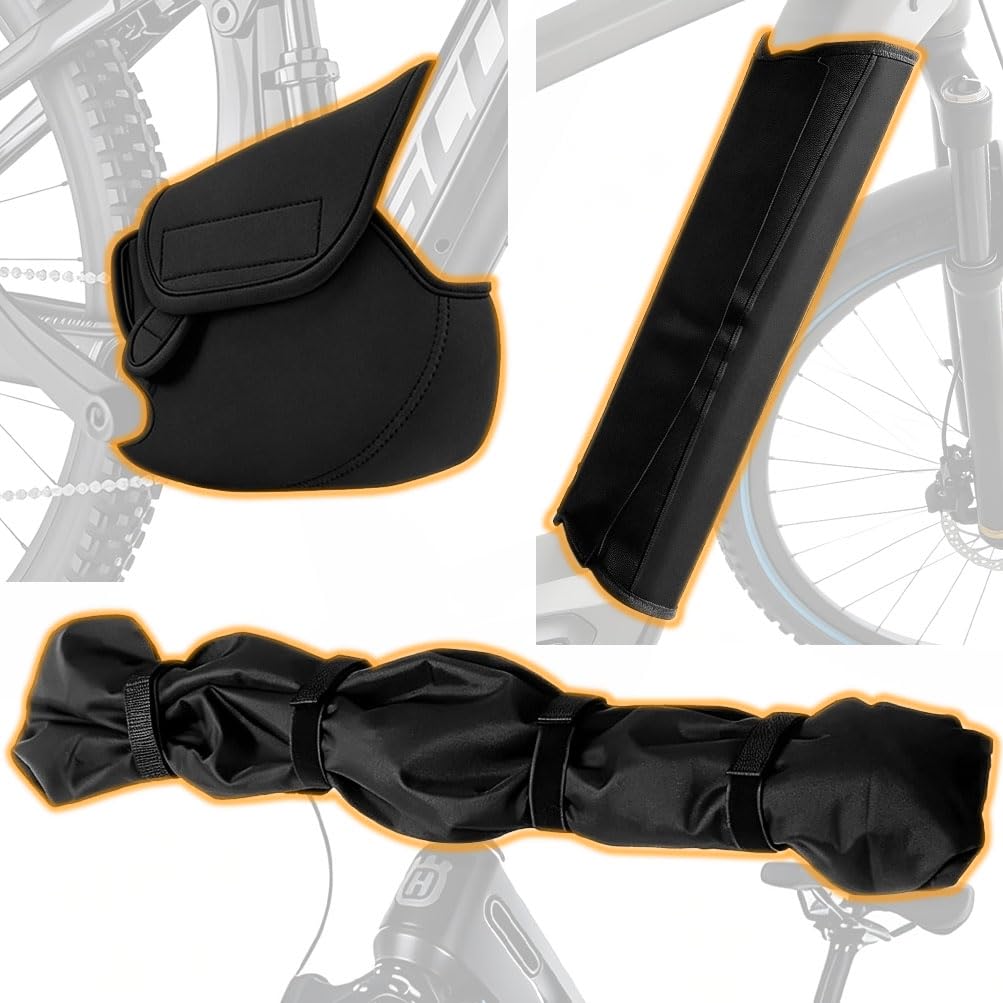 3 Pezzo Bicicletta Elettrica Protezione per il Trasporto, Copertura Batteria - Motore - Manubrio, impermeabile, resistente all'umidità e alla polvere para Bosch, Shimano, Yamaha