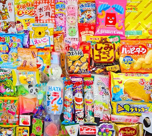 Sakura Box Japanese Candy & Snacks Dagashi Set & Pamphlet 50 Pieces Japanese Food Gift Box - Image 3