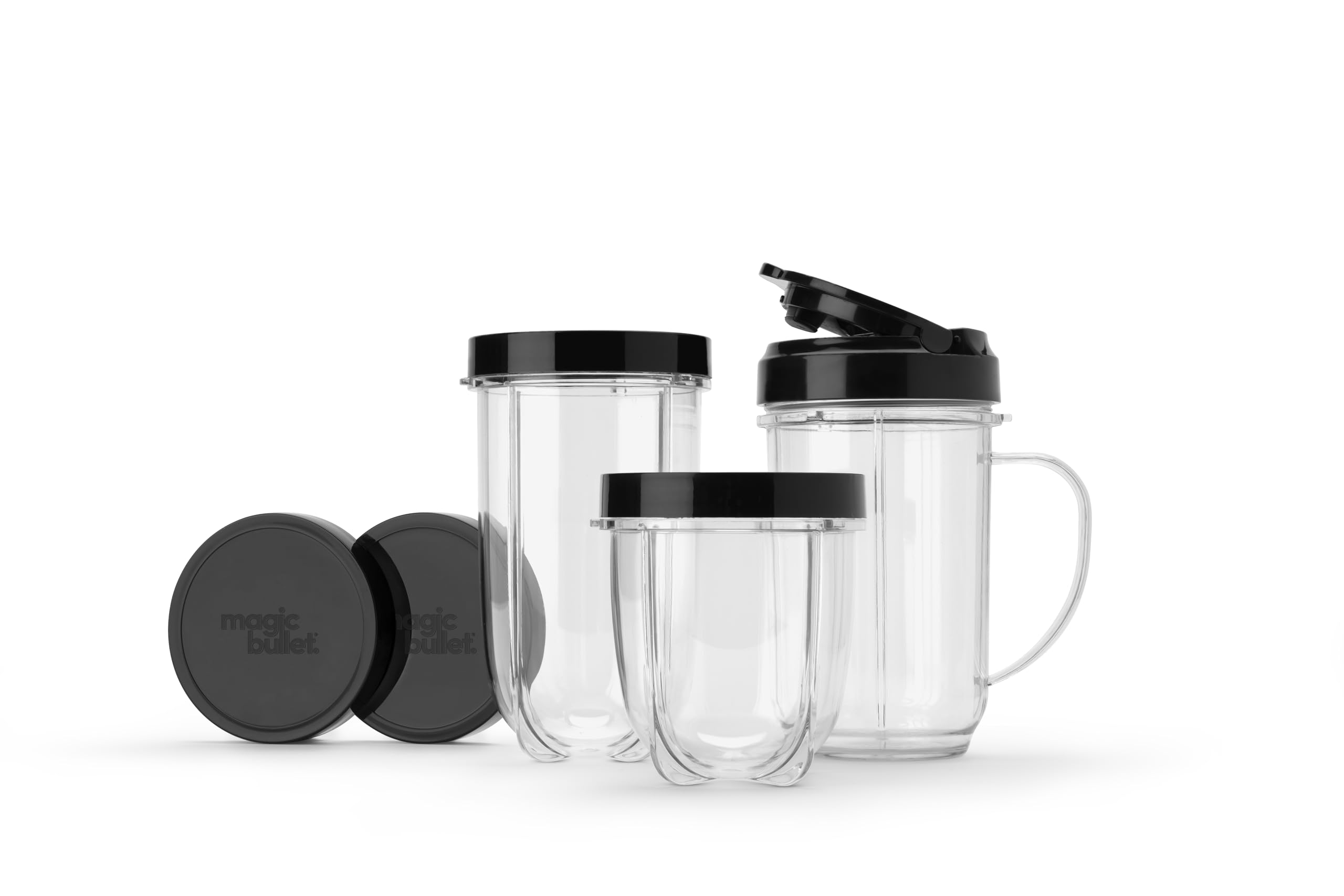 Magic Bullet, Blender électrique, Broyeur, Smoothie Blender, Blender multifonction, Puissance 200 Watt, tasses de 560ml et 355ml Noir, MBR10B