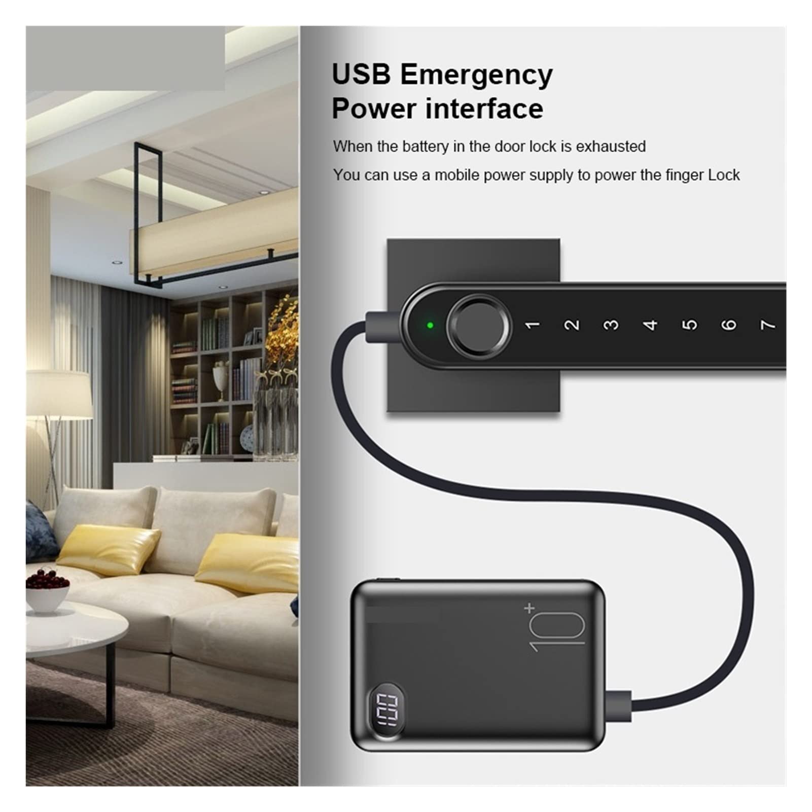Inteligentny zamek do drzwi, Tt Zamknij Bluetooth Smart Block Zinc Tope Code Blokada 4 w 1 odblokowanie za pomocą odcisku palca/hasło/klawisz/Tuya App(Single lock)