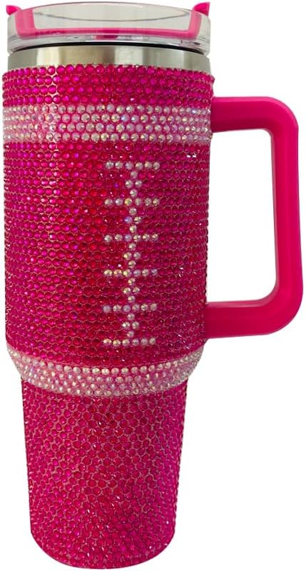 Amazon.com | SEM LIFE 40 Oz Rhinestone Bling Tumbler with Handle and ...