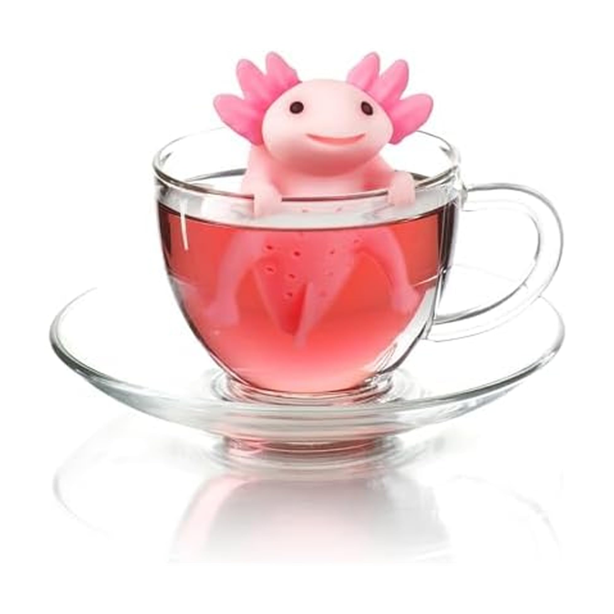 Genuine Fred RELAXOLOTL Tea Infuser, Cute Axolotl Design, For Loose Leaf Tea, Flexible, Easy to Clean Silicone, Fun Gift for Tea Lovers, Clever Kitchen Gadget