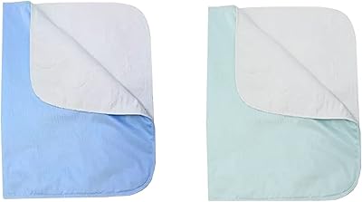 Platinum Care Pads 18x24 Waterproof Reusable Incontinence Underpads/Chair Pads Washable Incontinence Bed Pads - Great for Adults, Kids and Pets 4 Pack - 2 Blue 2 Green