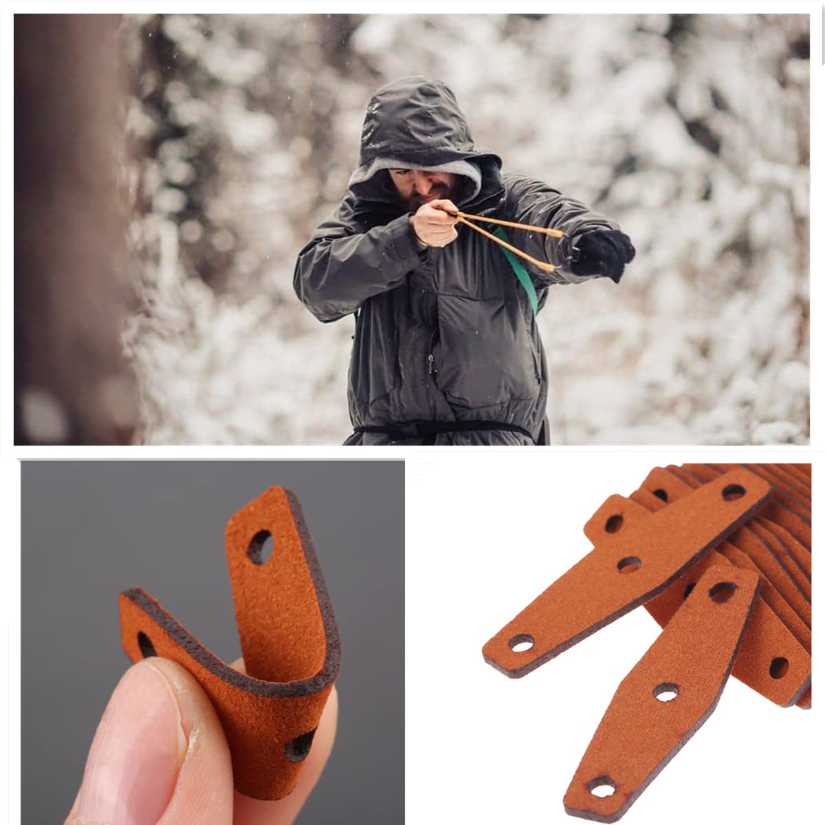 Fronde lance-pierre de chasse + 6 billes - métal - Arme lancer, Tir