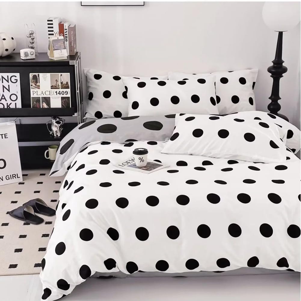 Ensembles De Literie Mercredi Housse De Couette Ensembles De Lit Microfibre Légère 3 Pcs, 1 Housse De Couette Et 2 Taies D'Oreiller (Noyau D'Oreiller Non Inclus Pas De Couette) 90"x90 Pouces