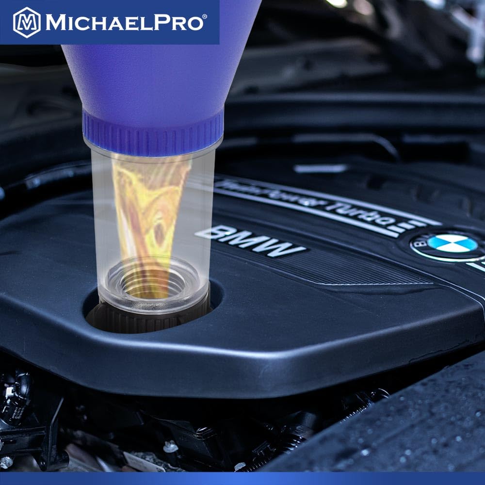 MichaelPro Öltrichter Ohne Tropfen Für Mercedes Und BMW - Hands-Free Ölwechsel