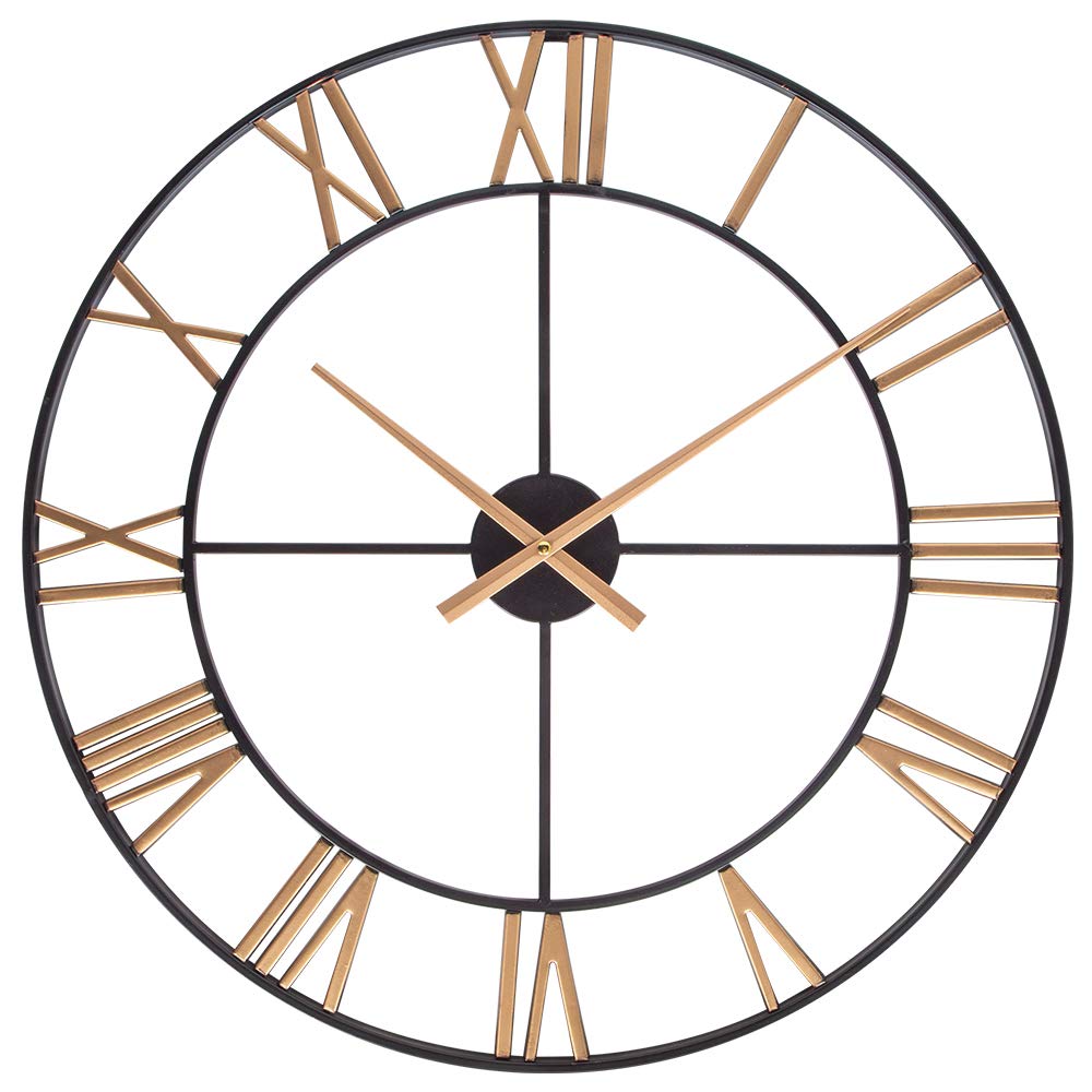 Buy Large Wall Clock, European Industrial Wall Clock with Roman