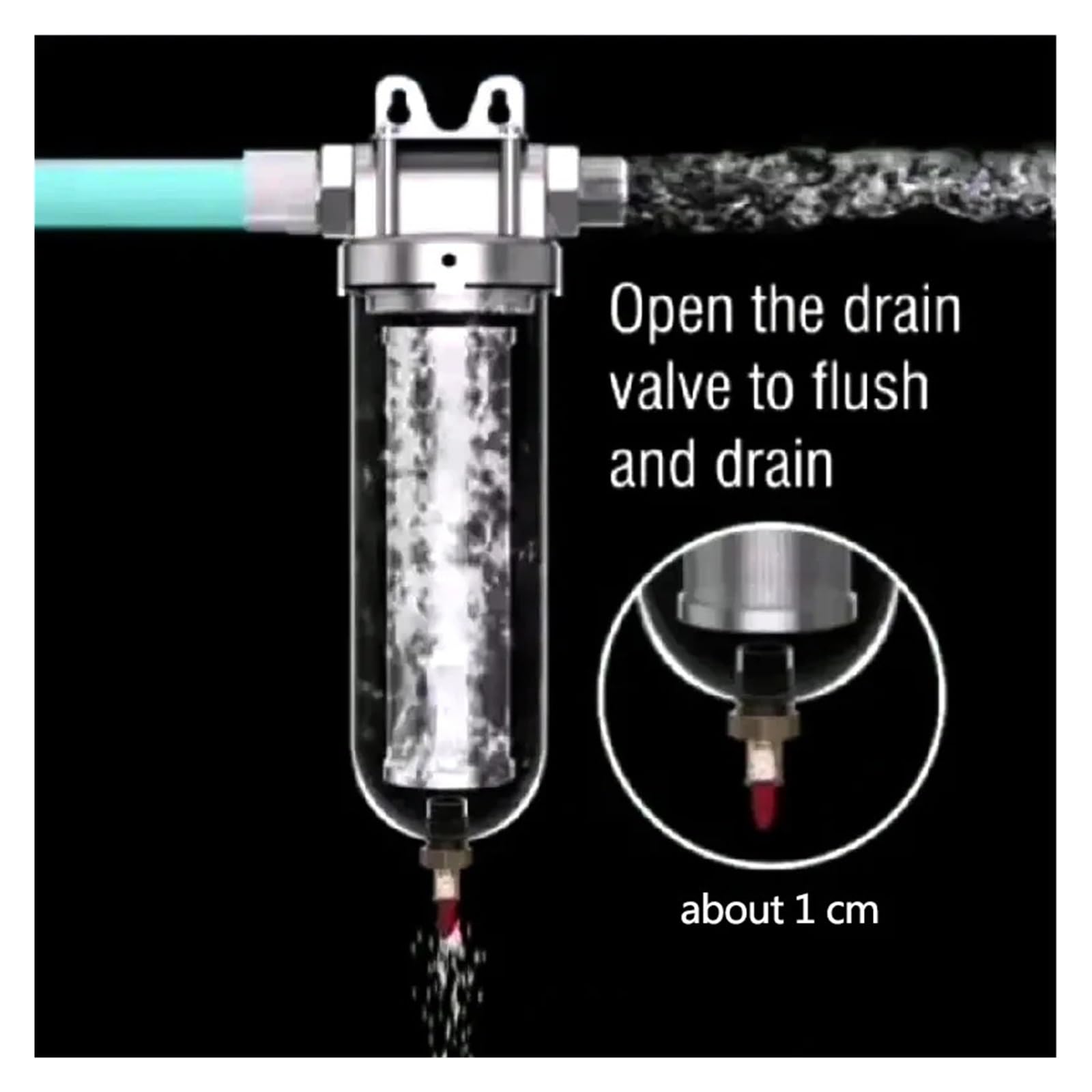 Depuratore d'acqua in acciaio inossidabile con prefiltro for uso domestico con depuratore d'acqua prefiltro Full House Filtrazione da 4 tonnellate Sostituzione sottolavello(4T -DN20)