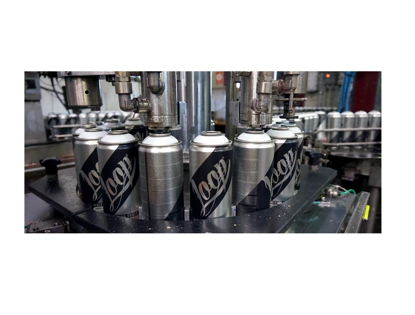 LOOP Set di bombolette spray Graffiti di base con nero e bianco, 6 x 400 ml + 6 Tappini di ricambio