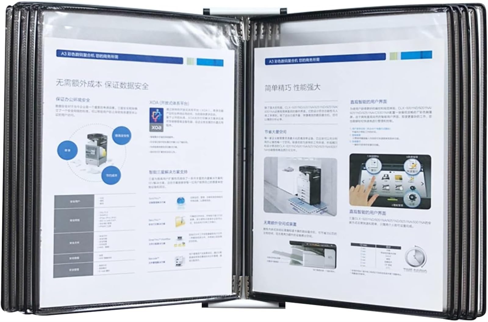 noxozoqm Wall Mounted Reference, 10 Double-Sided Panels, A4 Letter-Size, Assorted Colors(Color:D)