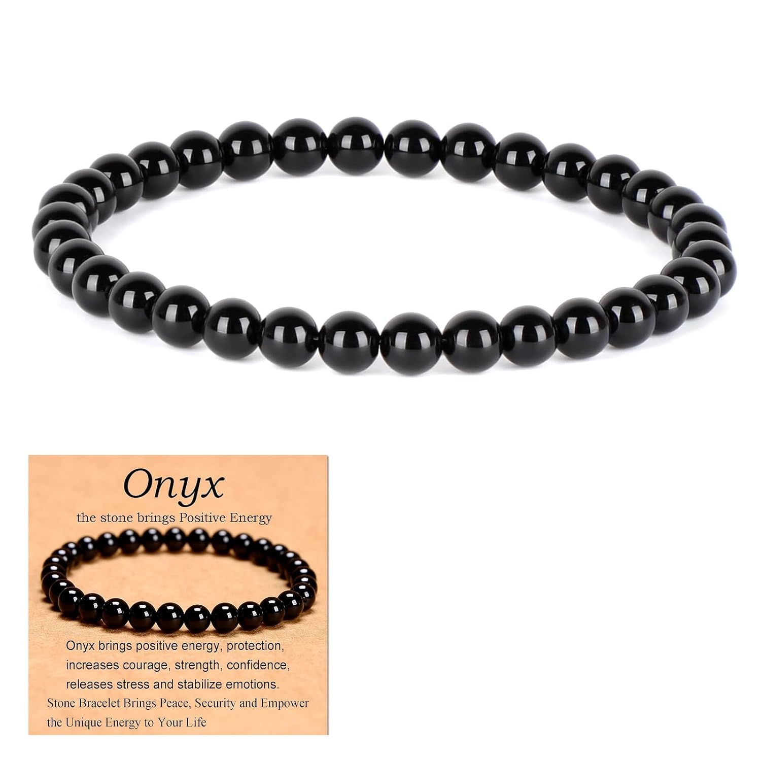 Handmade Yoga Stretch Elastic Bracelet Natural Healing Gemstone Stress Relief Crystal Jewelry Power Energy Gifts for Men and Women - Image 8