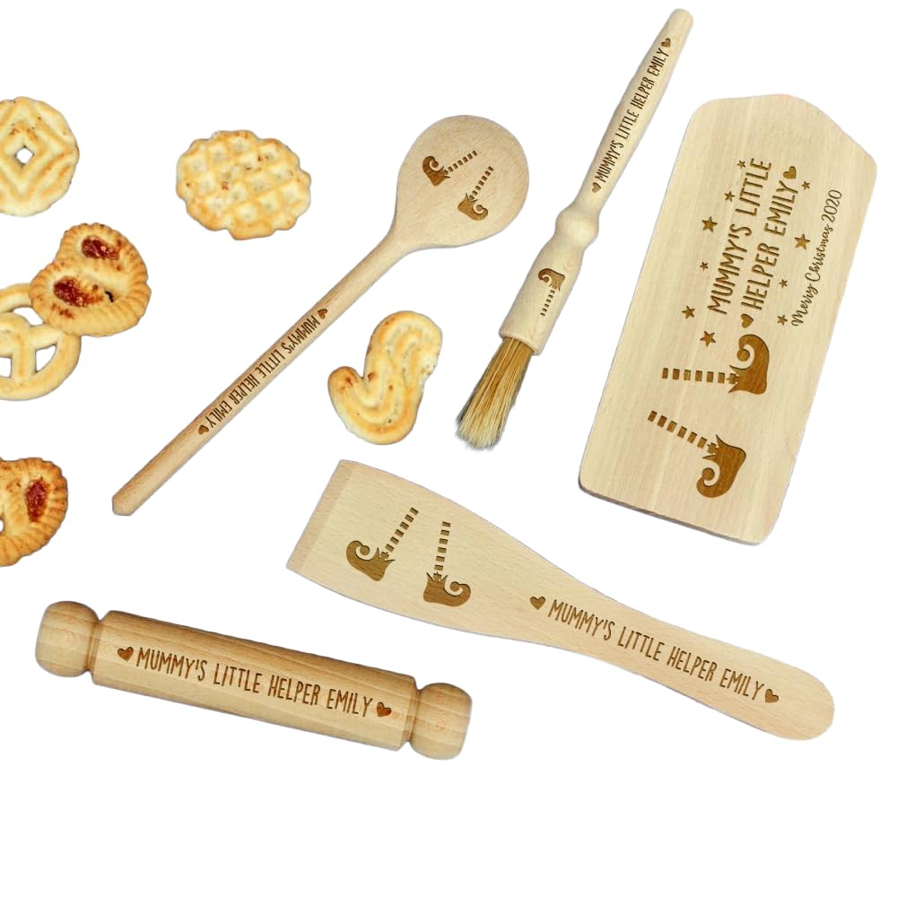 Personalised Kids Childs Children Baking Set Christmas Birthday Gift STAR BAKER Utensils AVAILABLE (CHRISTMAS)