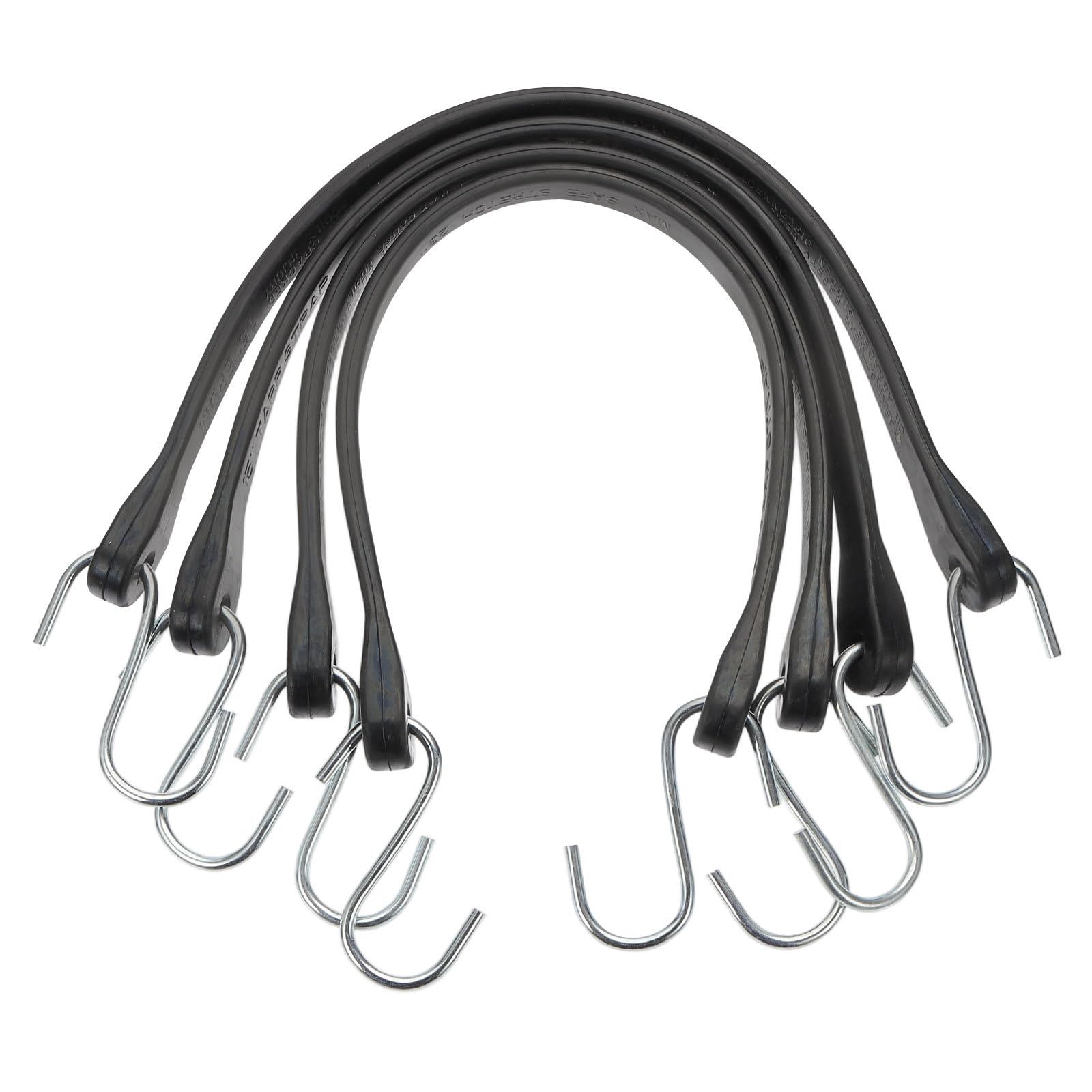 Correas elásticas de goma resistentes de 15" con ganchos metálicos para fijación ultra segura