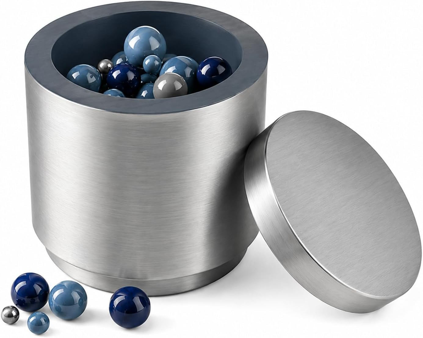 VILA SMO Natural Agate Ball Mill Jar, Planetary Ball Mill Tank Set, 50ml-250ml Capacity Optional, With Beads, Stainless Steel Sheath, No Impurities, For Lab Industrial. 250ml