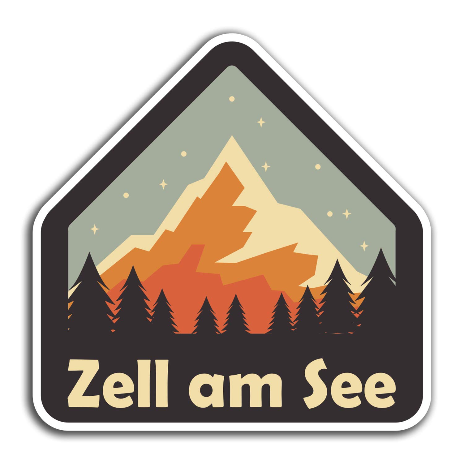 Destination Vinyl Ltd Multi 2 X 10Cm Zell Am See Austria Vinyl Stickers - Fun Sticker Laptop Luggage #32164 (10Cm Wide)
