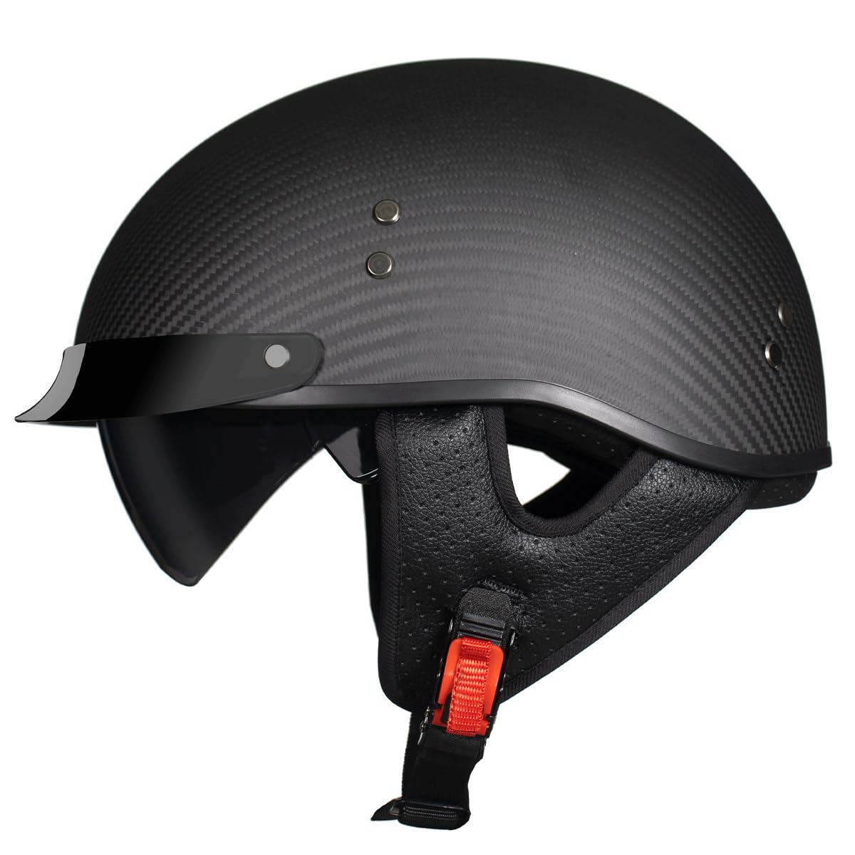 Carbon Fiber DOT Motorcycle Helmet Summer Motorcycle Hard Hat Retro Half Helmet