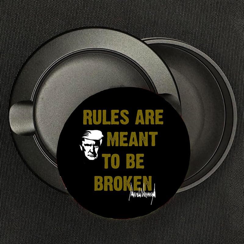 Brotherhood Metal Container for Zyn - Metal Holder for Zyn - for Zyn Metal Can - Metal Container for Zyn Holder - Metal Cans for Zyn Pouches - Metal Case for Zyn - Trump: Rules are Meant to Be Broken