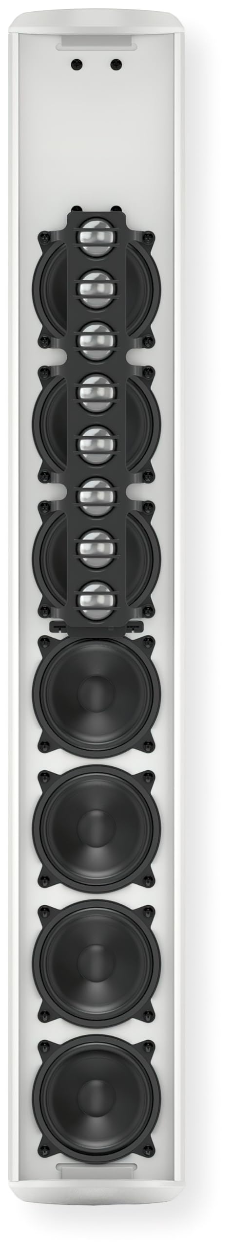 Tannoy VLS15-WH Passive Column Array Loudspeaker, White; 15 Drivers and Fast Dispersion Control; 200W Continuous, 800W Peak Power; IP65 Weather-Resistant; Powder Coated Perforated Steel Grille